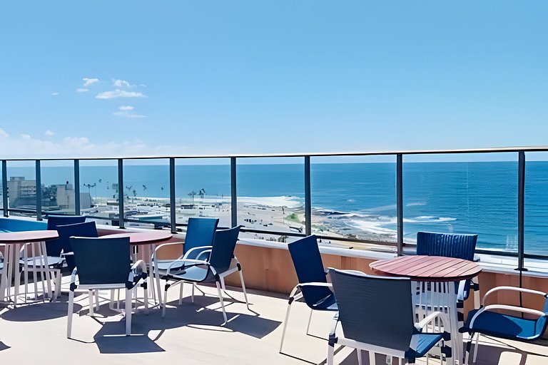 CA417 New Studio Vista Mar & Piscina no Rooftop