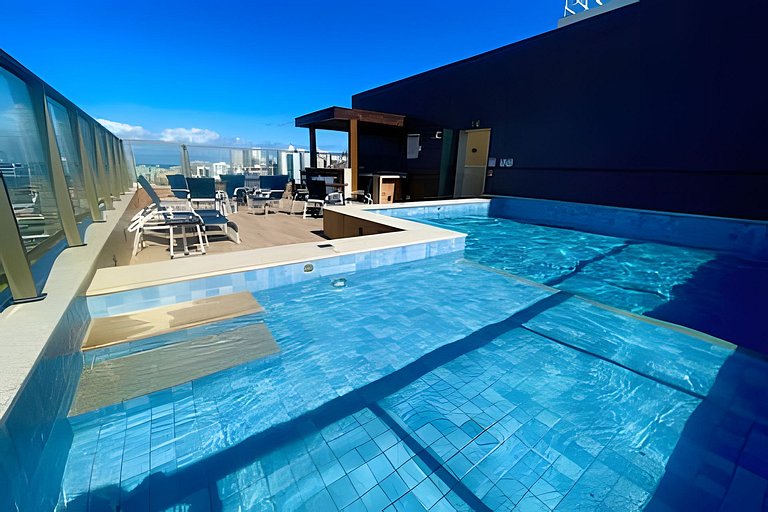 CA107 Quarto/Sala Varanda c/ Piscina Rooftop