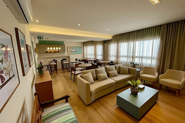 CA714 New Quarto/Sala Varanda Vista Mar