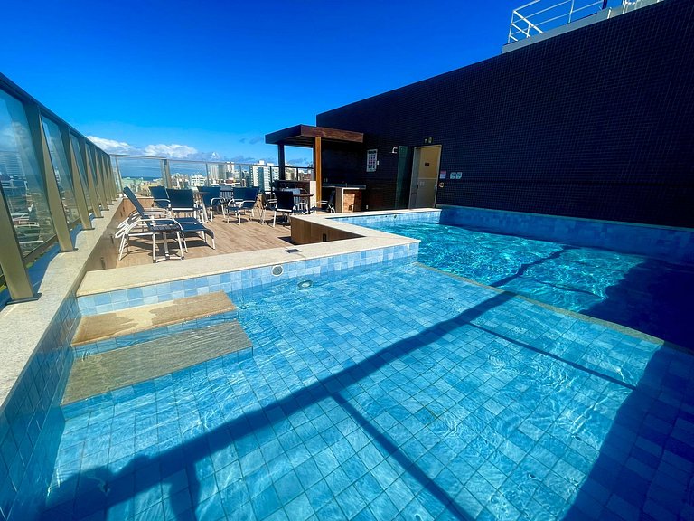 CA211 Studio Aconchego Vista Mar & Piscina Rooftop