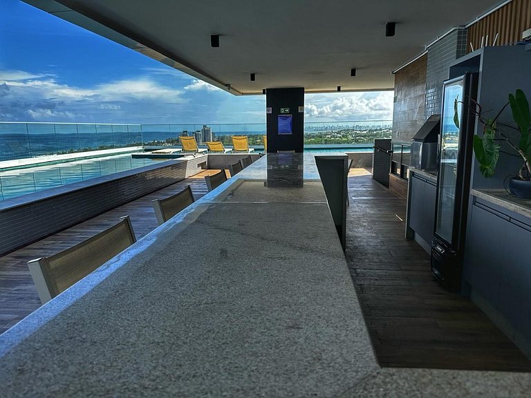 SM812b Studio Beach Stella 10 min/aeroporto c/Garagem