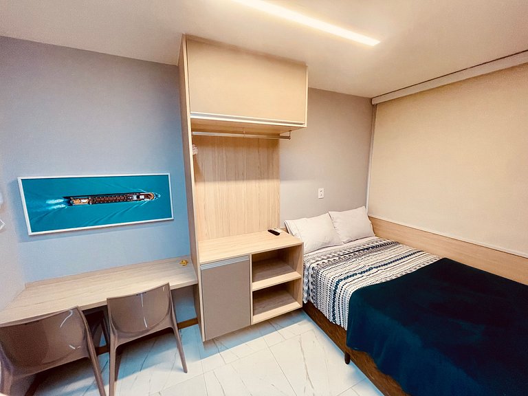 CA208 Studio com piscina no rooftop