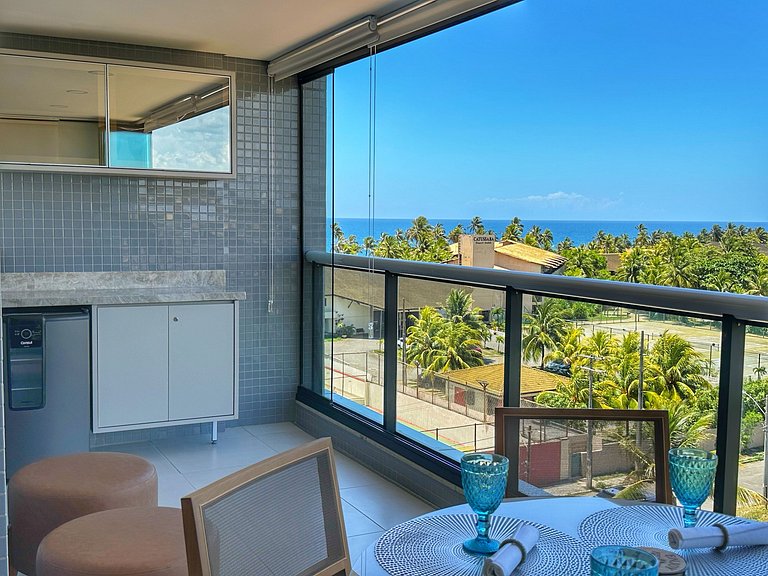 SM412A Incrível Apê Vista Mar c/Garagem