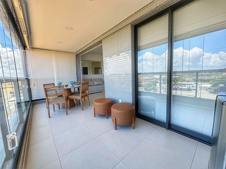 SM412A Incrível Apê Vista Mar c/Garagem